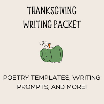 Preview of Thanksgiving Writing Activities Packet