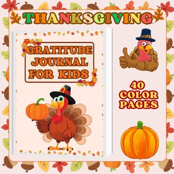 Preview of Thanksgiving Writing Activities & Prompts | Colorful Gratitude Journal For Kids