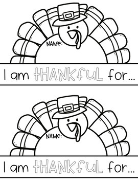 Thanksgiving Writing Activities - Turkey Hats and Writing Template