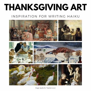 Preview of Thanksgiving Writing Activities - Using Thanksgiving Art to Write Haiku Poems