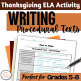 Thanksgiving Writing Activity Middle School