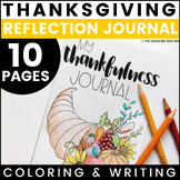 Thanksgiving Writing Activity Thankfulness Gratitude Journ