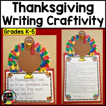 Preview of Thanksgiving Writing Activity | Thanksgiving Writing Craft