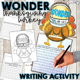 Thanksgiving Writing Activity, Wonder, Turkey in Disguise,
