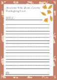 Thanksgiving Writing Assessment