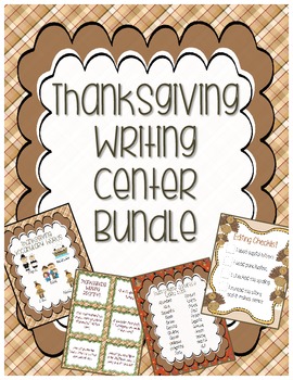 Preview of Thanksgiving Writing Center Bundle