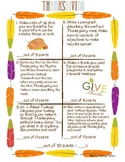 Thanksgiving  Writing Contract ~ Six Writing Activities