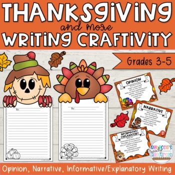 Preview of Thanksgiving Writing Craft | Thanksgiving Writing Activities | Craftivity