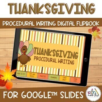 Preview of Thanksgiving Writing Digital Flipbook