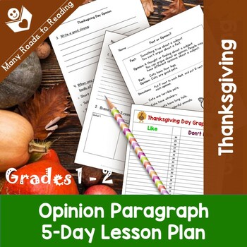 Preview of Thanksgiving Writing | Fact and Opinion Activity