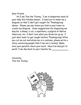 Preview of Thanksgiving Writing: I am NOT a turkey!