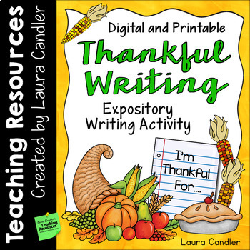 Preview of Thanksgiving Writing Lesson - Digital & Printable Writing Activity