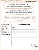 ELL Thanksgiving Writing Newcomer and Beginner