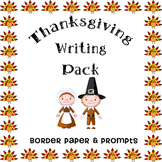 Thanksgiving Writing Pack -- Cute Turkey Border Paper and 