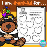 Thanksgiving Writing Page - I am thankful for...