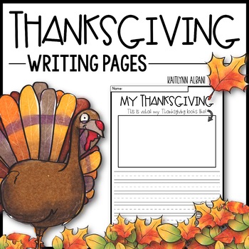 Preview of Thanksgiving Writing Pages - Creative Writing Prompts