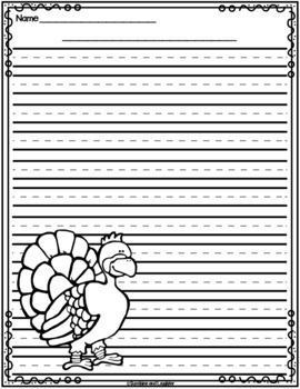 Thanksgiving Writing Paper by Sunshine and Laughter by Deno TpT