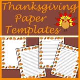 Thanksgiving Writing Paper Templates