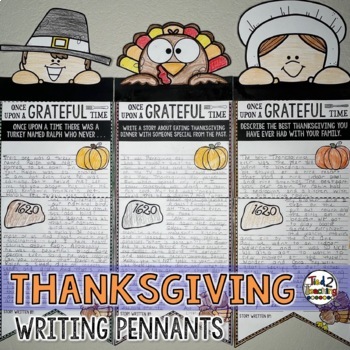 Preview of Thanksgiving Writing Pennant Banner Craft