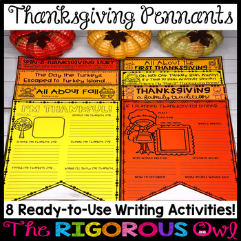 Preview of Thanksgiving Writing Pennants