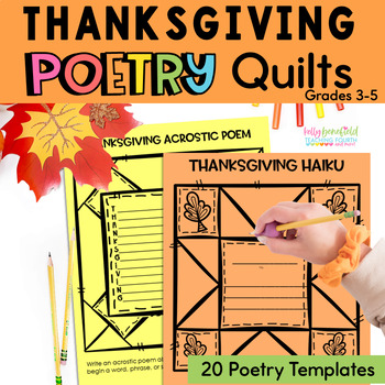 Preview of Thanksgiving Writing Poetry Activities Acrostic Poems and More