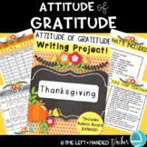 Thanksgiving Writing Project: Attitude of Gratitude