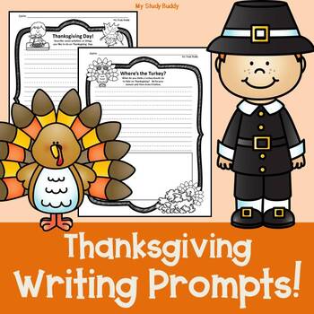 Thanksgiving Writing Prompts (First Grade Writing Prompts, Fall Activities)