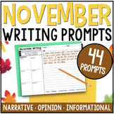 Thanksgiving Writing Prompts - November Opinion, Narrative