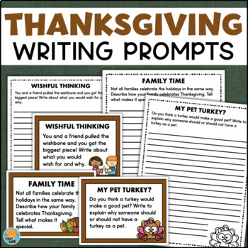 Preview of Thanksgiving Writing Activities Prompts Worksheets Narrative Informative Opinion