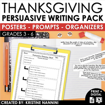 Preview of Thanksgiving Writing Prompts - Thanksgiving Activities - Turkey in Disguise