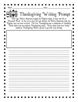 creative writing thanksgiving prompt