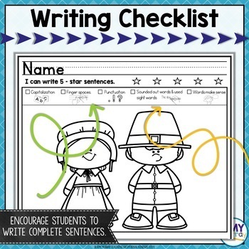 Thanksgiving Picture Writing Prompts with Sentence Starters | TpT