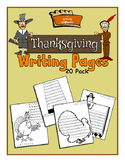 Thanksgiving Writing Story Poem Pages Papers 20 Pack