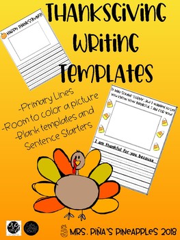 Preview of Thanksgiving Writing Templates FULL PACK