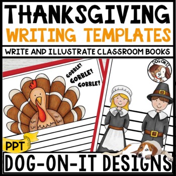 Preview of Thanksgiving Writing Templates Turkey and Pilgrims