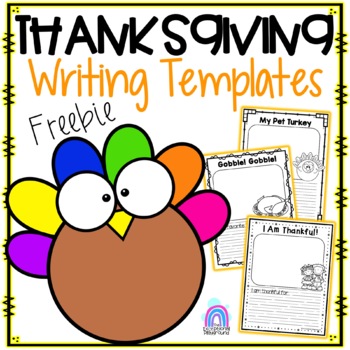 Preview of Thanksgiving Writing Templates | I am Thankful | Turkey Writing