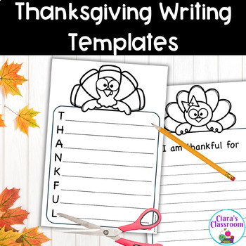 Preview of Thanksgiving Writing Templates and Bulletin Board Lettering