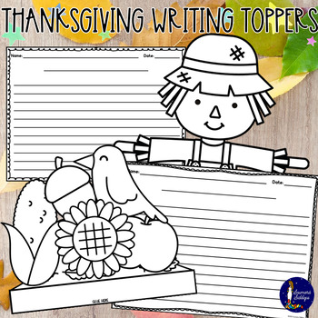 Preview of Thanksgiving Writing Toppers