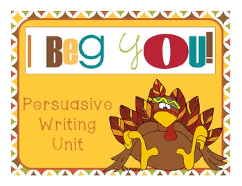 Preview of Thanksgiving Writing - Turkey Persuasive Writing Unit