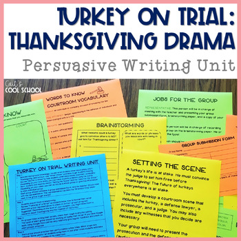 Preview of Thanksgiving Writing: Turkey on Trial Drama Persuasive Unit (Opinion Writing)