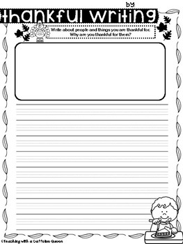 Thanksgiving Writing - Work on Writing Prompts - NO PREP | TPT