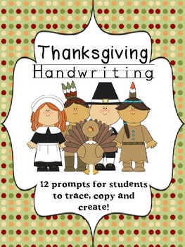 Preview of Thanksgiving Writing and Handwriting Pack for Primary