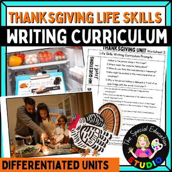 Preview of Thanksgiving activities writing center Special Education Writing curriculum pdf