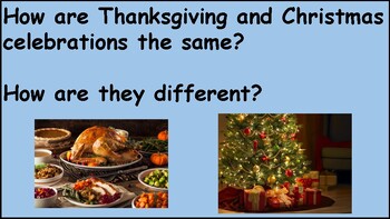 Preview of Thanksgiving and Christmas: Compare and Contrast