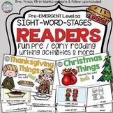 Thanksgiving and Christmas PreEmergent Readers and Activit