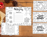 Thanksgiving and Fall Coloring and Activity Pages- Placemats