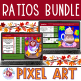 Ratios Thanksgiving and Fall Math Pixel Art BUNDLE