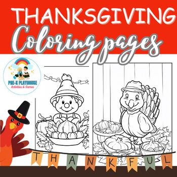 Preview of Thanksgiving and Fall Season Coloring Pages