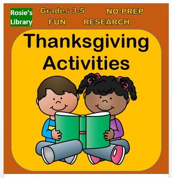 Preview of Thanksgiving and November Activities for Upper Elementary