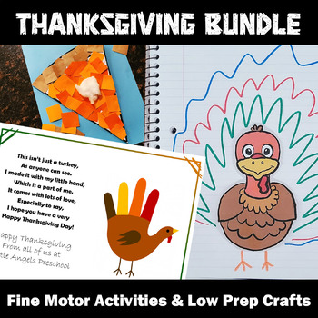 Preview of Thanksgiving and Turkey Activity and Craft Bundle - PreK, Kindergarten